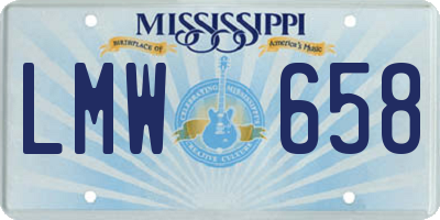 MS license plate LMW658