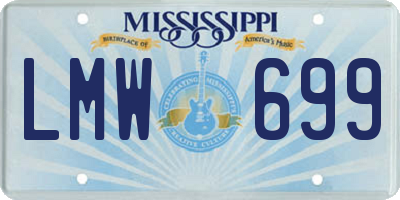 MS license plate LMW699