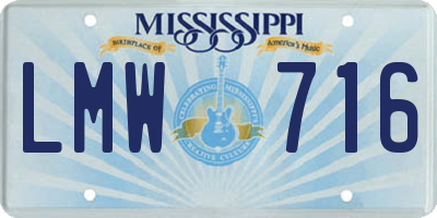 MS license plate LMW716