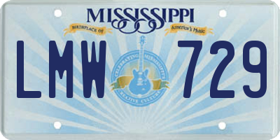 MS license plate LMW729