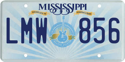 MS license plate LMW856