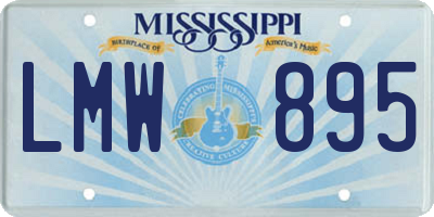 MS license plate LMW895
