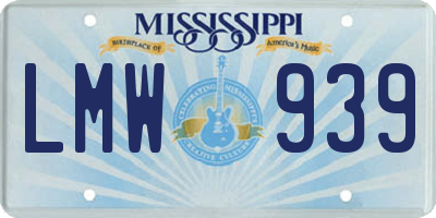 MS license plate LMW939