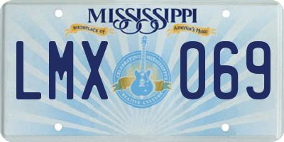 MS license plate LMX069
