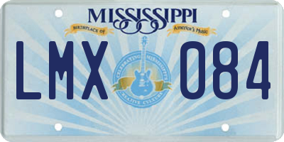 MS license plate LMX084