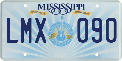 MS license plate LMX090