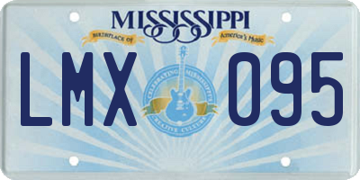 MS license plate LMX095