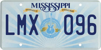 MS license plate LMX096