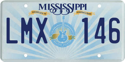 MS license plate LMX146