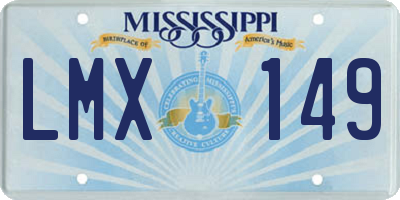 MS license plate LMX149