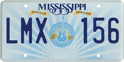 MS license plate LMX156