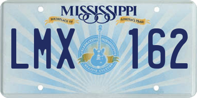 MS license plate LMX162