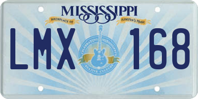 MS license plate LMX168