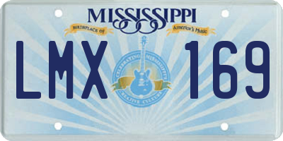 MS license plate LMX169