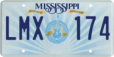 MS license plate LMX174