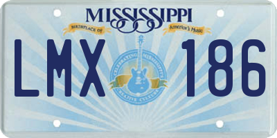MS license plate LMX186