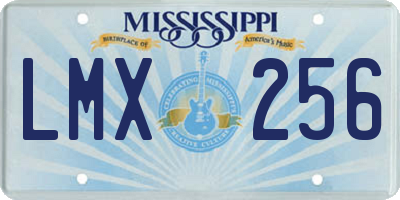 MS license plate LMX256