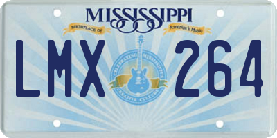 MS license plate LMX264