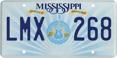 MS license plate LMX268