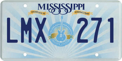 MS license plate LMX271