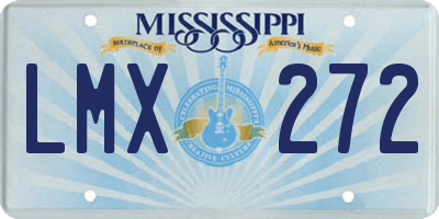MS license plate LMX272