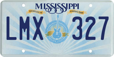 MS license plate LMX327