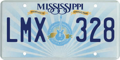 MS license plate LMX328