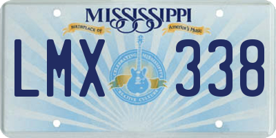 MS license plate LMX338