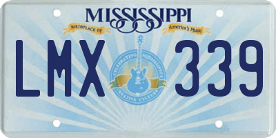 MS license plate LMX339