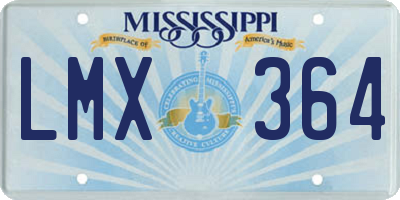 MS license plate LMX364