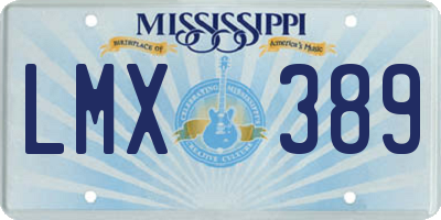 MS license plate LMX389