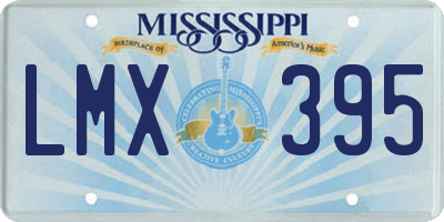 MS license plate LMX395