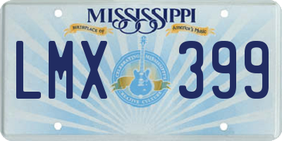 MS license plate LMX399
