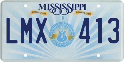 MS license plate LMX413