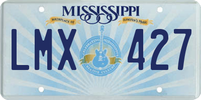 MS license plate LMX427