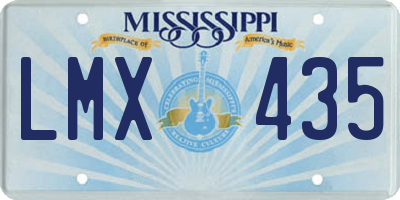 MS license plate LMX435