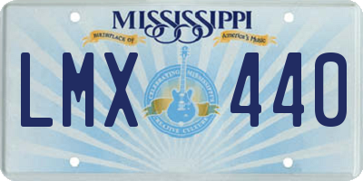 MS license plate LMX440