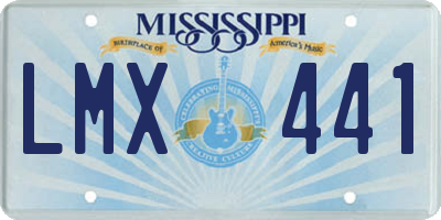 MS license plate LMX441