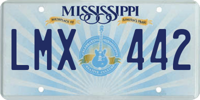 MS license plate LMX442