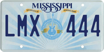 MS license plate LMX444