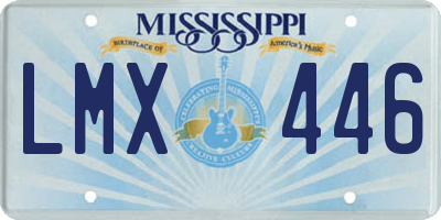 MS license plate LMX446