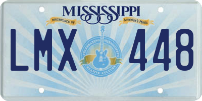 MS license plate LMX448