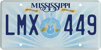 MS license plate LMX449