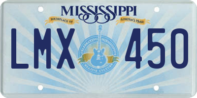 MS license plate LMX450