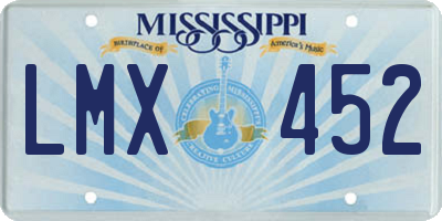 MS license plate LMX452