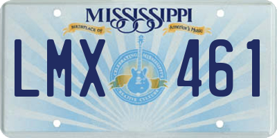 MS license plate LMX461