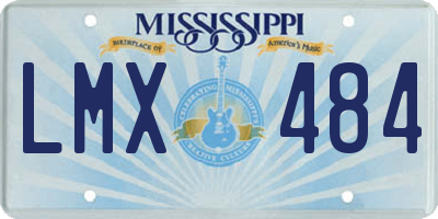 MS license plate LMX484