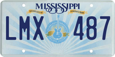 MS license plate LMX487