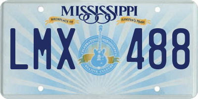 MS license plate LMX488