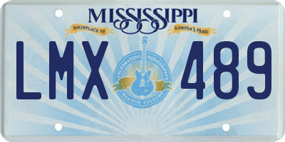 MS license plate LMX489